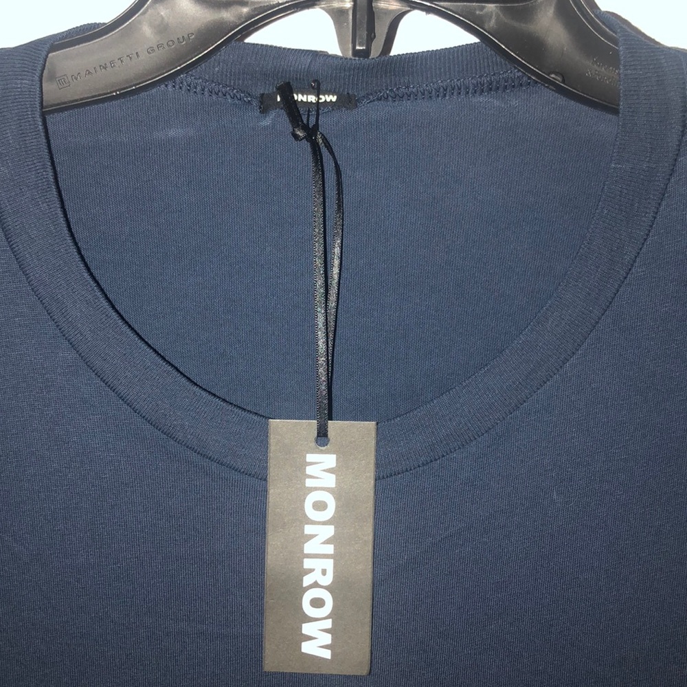 Monrow open back navy blue dress